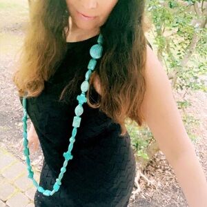 Turquoise Stone Beaded Necklace